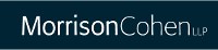 The image is a screenshot of a website with a logo that reads  MORRISON COHEN LLP  and features a stylized letter  C  in black on a white background. There are no additional descriptors or objects visible within the image.