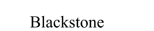 The image shows a logo with the text 'THE BLACKSTONE GROUP' in uppercase letters, set against a light background.